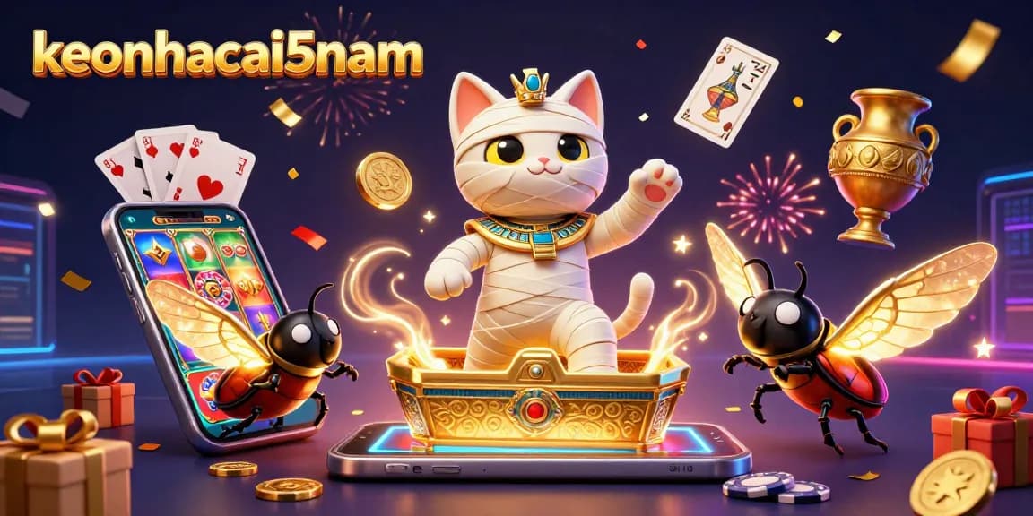 Engage with exciting slots and betting options at keonhacai5nam, featuring dynamic casino characters and thrilling game elements.