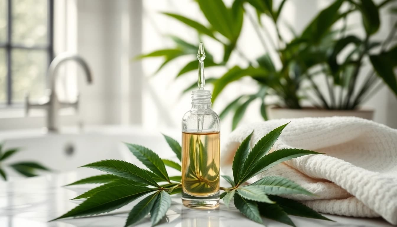 Apply CBD oil for skin to hydrate and promote a healthy glow.