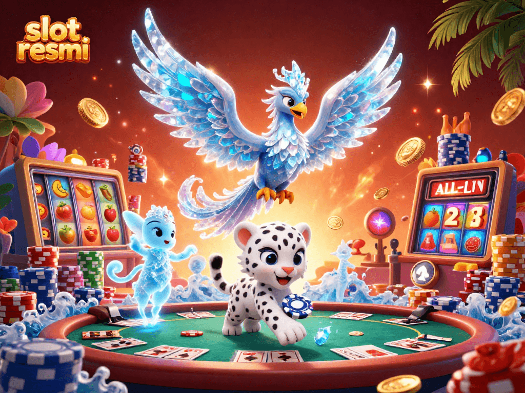 Engage with slot resmi gameplay featuring vibrant characters and dynamic casino elements.