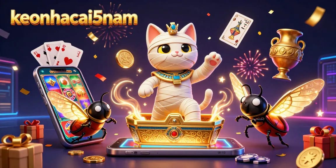 Engage with exciting slots and betting options at keonhacai5nam, featuring dynamic casino characters and thrilling game elements.