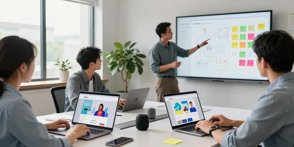 Collaboration in a modern office showcasing the WPS Official Website and productivity tools.