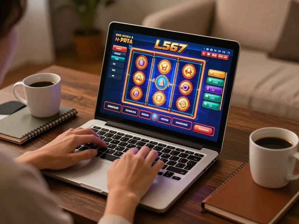 Engaging with L567 online casino for a thrilling gaming experience at home.