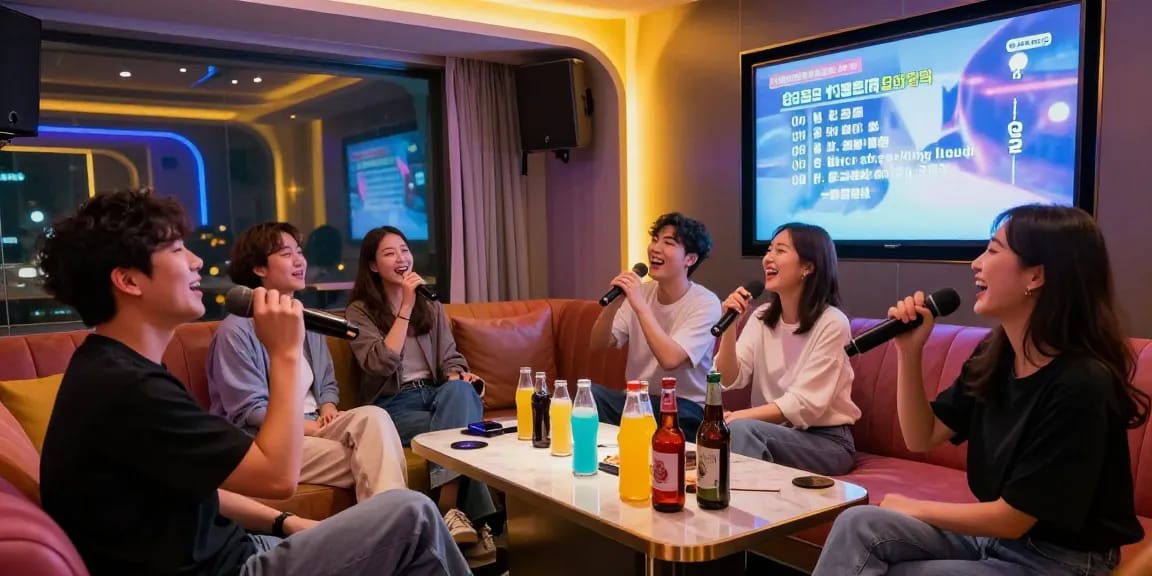 Experience vibrant nightlife at www.3no.org with friends enjoying karaoke in a stylish private room.