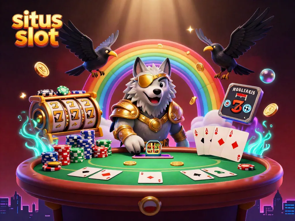 Menangkan jackpot di situs slot dengan gambar ikonik slot dan simbol keberuntungan.