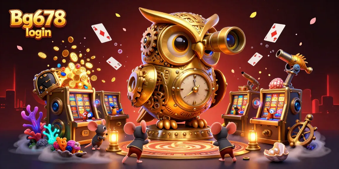 Gain insights at Bg678 login with a vibrant 3D casino scene showcasing games and excitement.