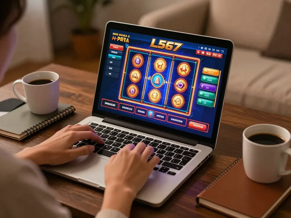 Engaging with L567 online casino for a thrilling gaming experience at home.