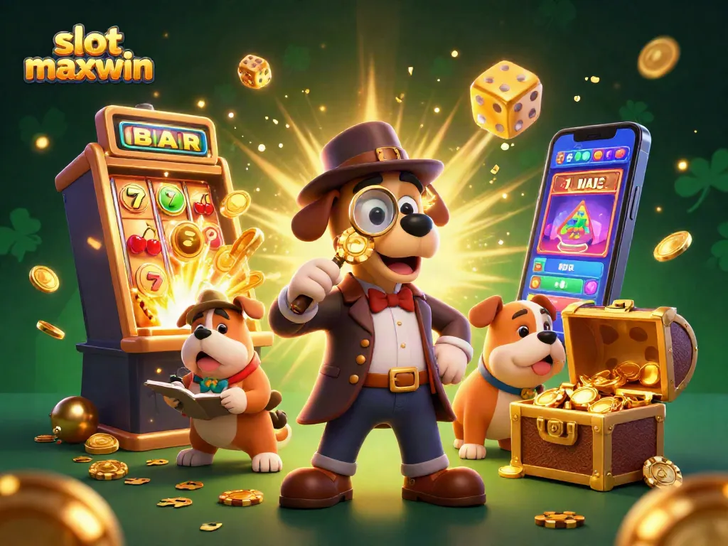 Experience excitement with slot maxwin in a vibrant casino scene depicting dynamic gaming elements.