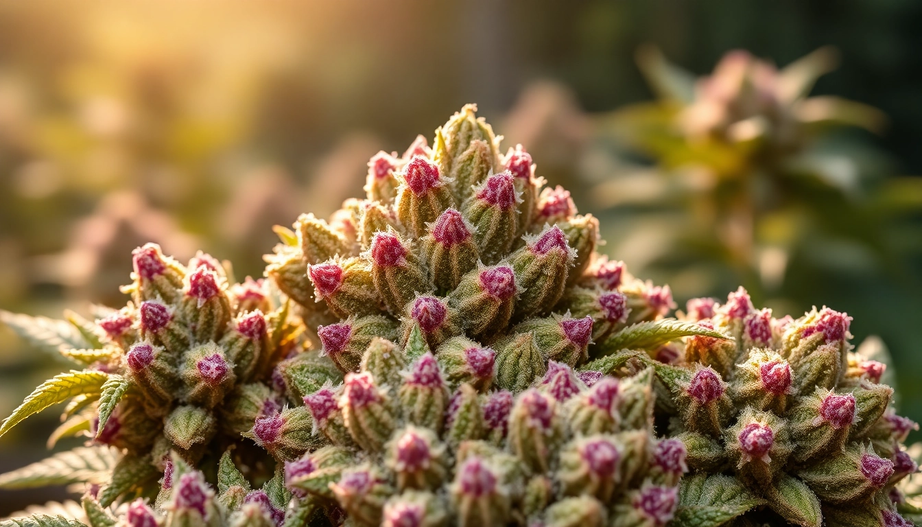 Close-up of GMO Cookies strain buds, highlighting texture and vibrant colors.
