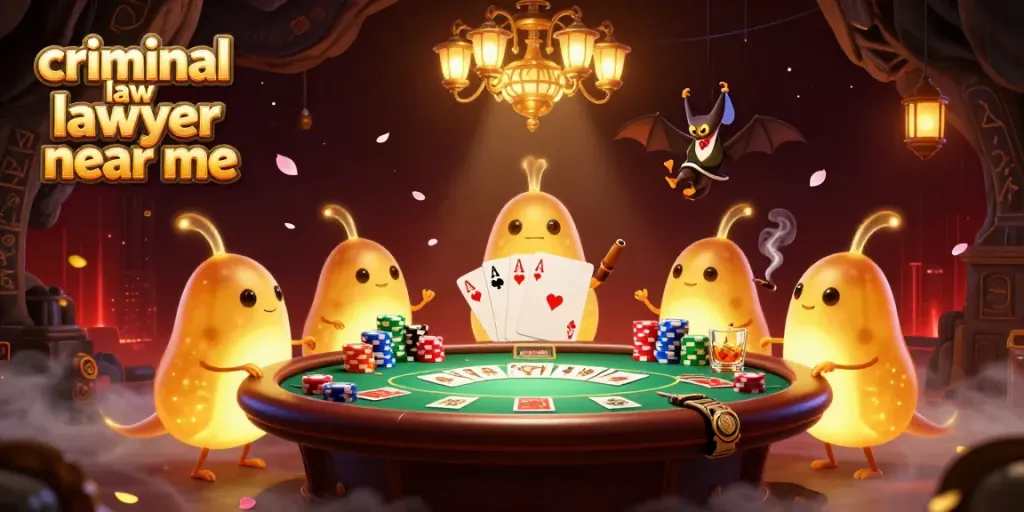 Experience the glowworm-lit casino scene while playing poker with the best criminal law lawyer near me.