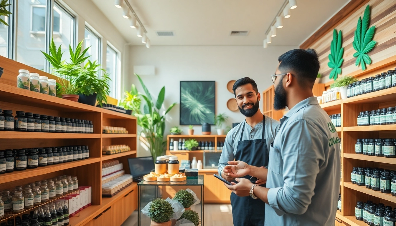 Browse high-quality products at this modern Weed Store with welcoming ambiance.