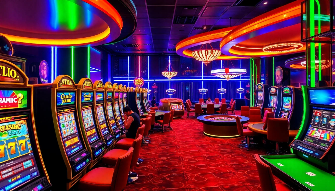 Exciting gameplay at demo slot pragmatic machines on a vibrant casino floor.